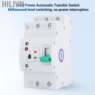 hilivn Mini ATS Tự Động Bằng Tay Chuyển Công Tắc 2P 80A Máy Phát Điện Gia Đình Bộ Chọn Điện Tự Động Kép DIN Rail Mount Siêu Mỏng PV loại