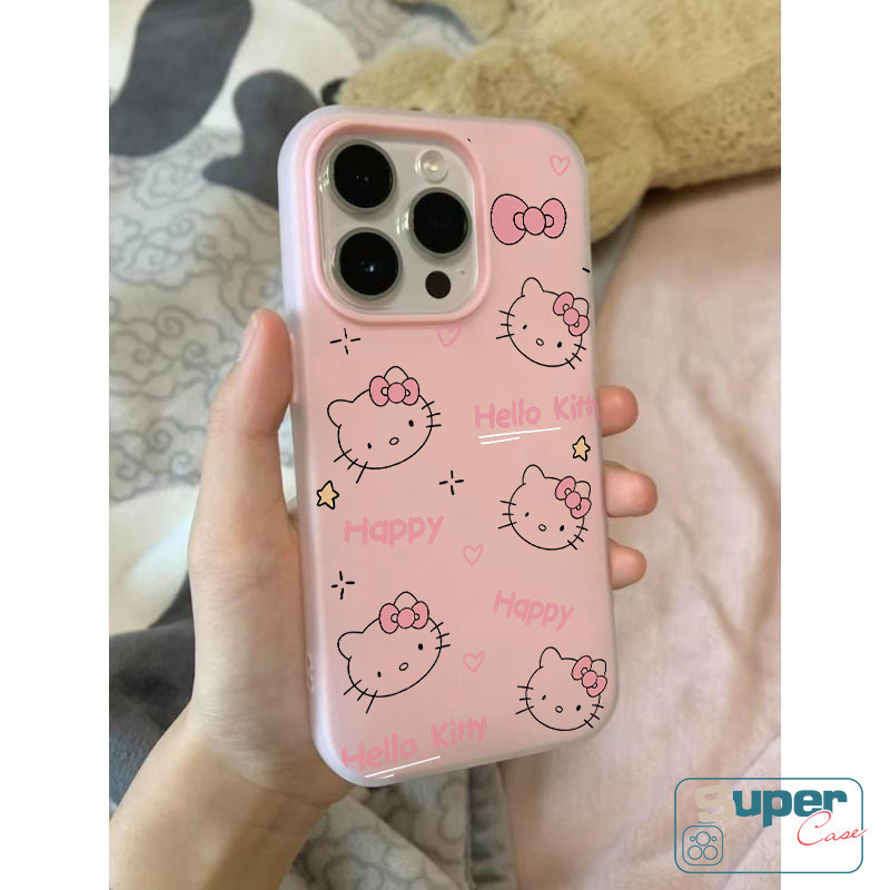 DCase Tương Thích Cho IPhone 11 13 15 16 17 12 14 Pro Max 7Plus XR X XS Max Air 16 7 14 6 15 Plus Hoạt Hình Thời Trang Dễ Thương Hello Kitty Trái Tim Tình Yêu Bảng Chữ Cái Doodle Bìa Mềm
