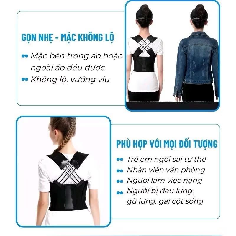 Đai Chống Gù Lưng Công Thái Học Cao Cấp Chống Vẹo Cột Sống Dành Cho Nam Và Nữ