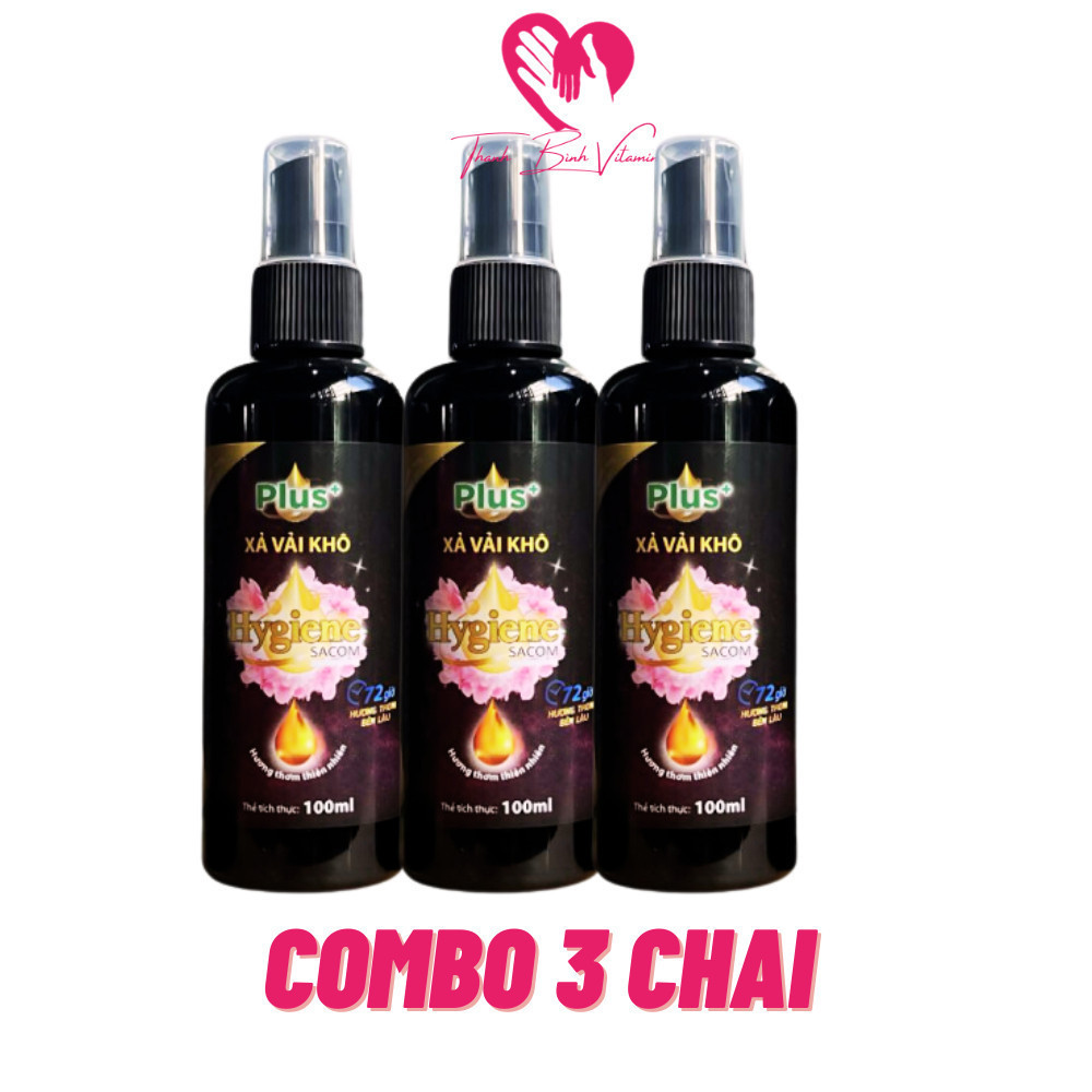 [Combo Lựa Chọn] Chai Nước xả vải khô HyGienE  Plus+ giữ hương thơm lâu trên quần áo, vải, chăn mền 100ml VNXK