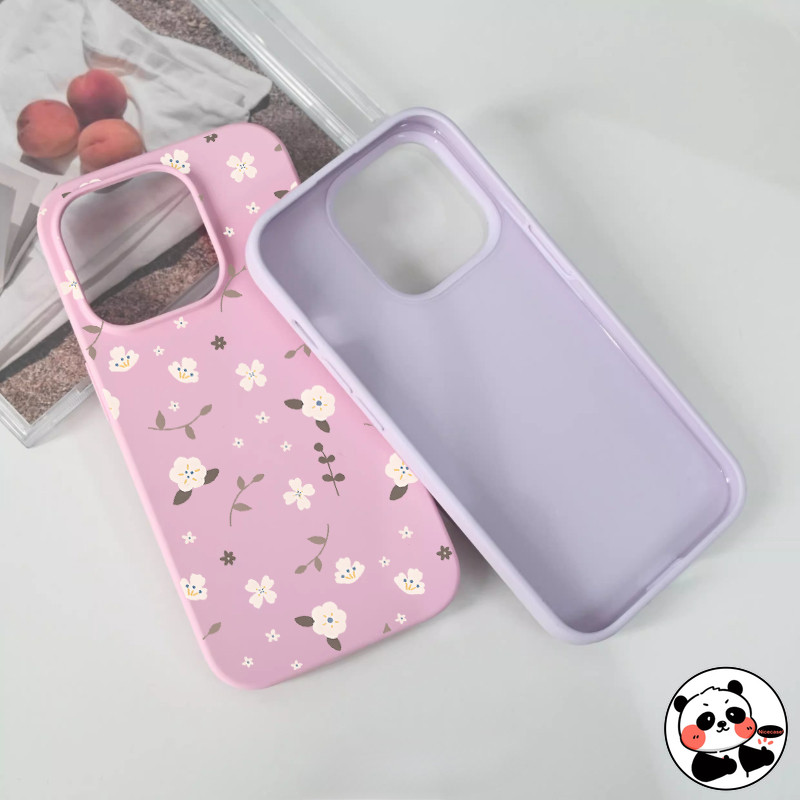 Ốp Điện Thoại Màu Macaron Hoa Trắng Thanh Lịch Cho Vivo V40 V30 V29 Pro Lite X200 FE S30 Pro Mini VivoV40 X200FE 5G Vỏ Sang Trọng Dễ Thương Đơn Giản Vỏ Kẹo Mềm