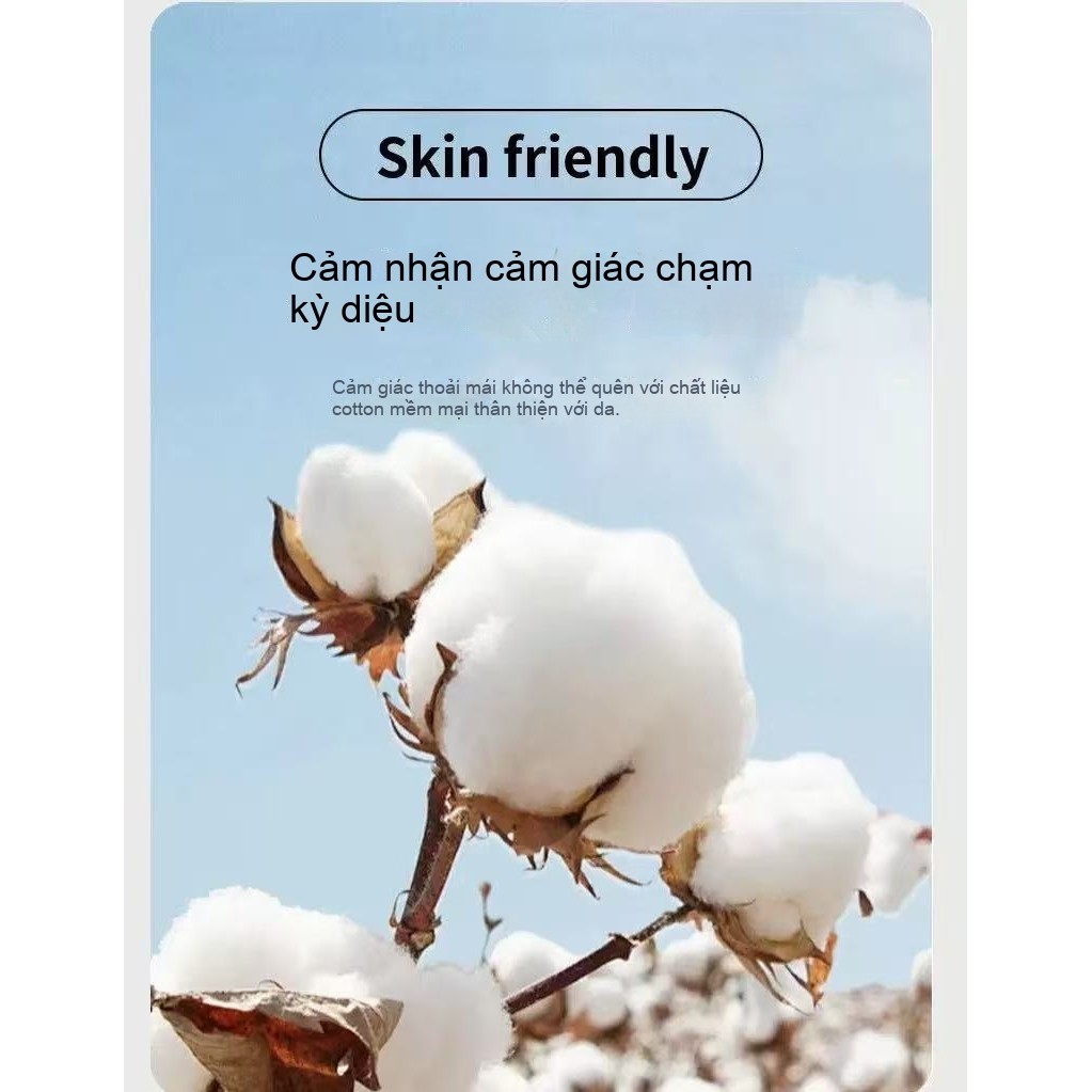 Khăn 100% cotton nguyên chất, thấm hút tốt, thích hợp để rửa mặt và lau các bề mặt khác nhau.