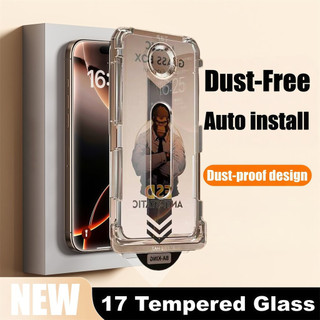 Sang Trọng 17 Series Lắp Đặt Nhanh Kính Cường Lực Cho IPhone 17 Pro Max 17Air 12 13 14 15 16 Pro Max Plus HD Bảo Vệ Màn Hình Chống Sâu Bụi Miễn Phí Hộp Lắp Đặt