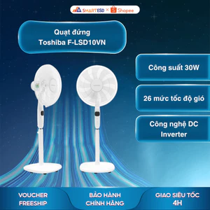 Quạt đứng Toshiba F-LSD10 - Inverter tiết kiệm điện - Bảo hành chính hãng 12 tháng