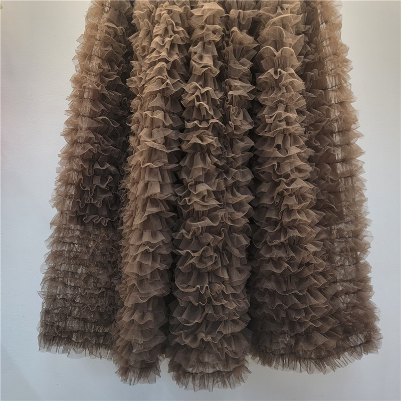 Cao Cấp Nhiều Lớp Bánh Váy Pettiskirt Phong Cách Công Chúa, Dài Nửa Chiều Dài