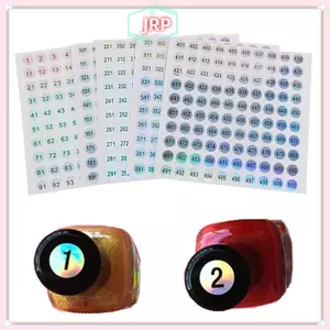 JRP 1-500 Laser Số Nhãn Stiers Thủ Công Sơn Móng Tay Lipsti Màu Thẻ Stier JRP