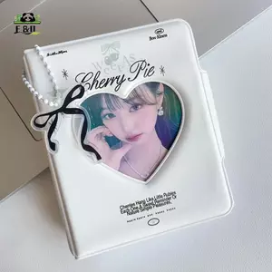 Kpop Photocards Chất kết dính Sweet Bow Album ảnh Mini Photocard Giá đỡ 3 Inch Hộp đựng hình trái tim tình yêu EMKK