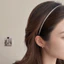 DONOVANQQ Vòng Tóc Kim Cương Giả, Băng Đô Mỏng Lấp Lánh Sáng Bóng, Đơn Giản Thoáng Mát Phong Cách Tối Giản Phong Cách Hàn Quốc Phụ Kiện Tóc Nữ