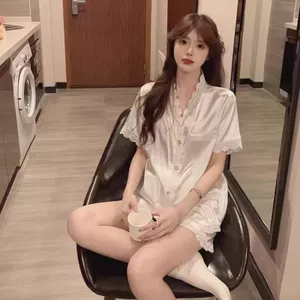 Bộ đồ dài tay ngắn dễ thương dành cho nữ Bộ trang phục sành điệu thanh lịch để nghỉ ngơi trong nhà và thường ngày ngoài trời hàng ngày tại nhà Thư giãn các dịp
