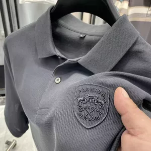 Áo sơ mi Polo tay ngắn cổ tròn cổ tròn đa năng thêu động vật