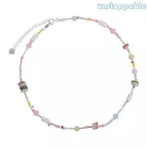 Unstop * Vòng cổ chuỗi hạt đầy màu sắc Phong cách Bohemian Vòng cổ Choker Trang sức dự tiệc