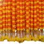 AMBU Vòng hoa cúc vạn thọ nhân tạo, dây dài 1.5m trang trí lễ Pooja Diwali Fiesta, có thể uốn cong, phù hợp Halloween và Ngày của Người Chết
