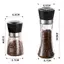 Máy xay tiêu & muối lõi gốm có thể điều chỉnh bằng thép không gỉ tiện dụng để gia vị tiệc tối ngày lễ [VN]