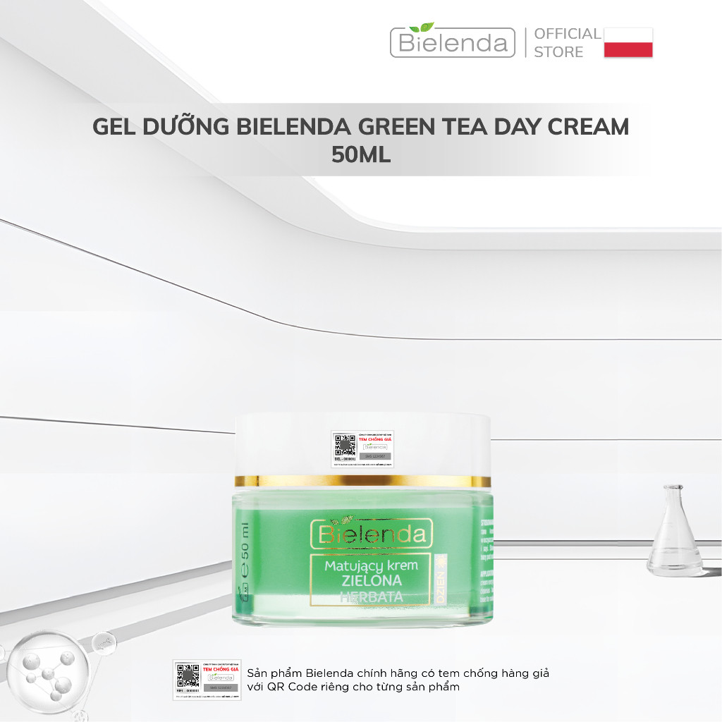 Gel dưỡng Bielenda Green Tea Day Cream cho da dầu mụn 50ml