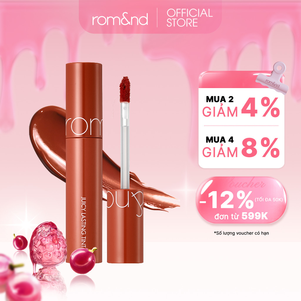 [Rom&nd] [Màu 10-13] Son Tint lì Hàn Quốc Romand Juicy Lasting Tint 5.5g