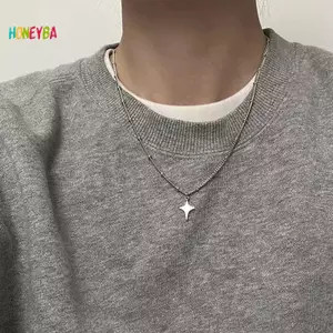 < Honeyba > Ins Phong Cách Đơn Giản Hợp Thời Trang Ngôi Sao Choker Nelace Mặt Dây Xích Ne Dây Chuyền Áo Len Dây Xích Dành Cho Nữ Trang Sức Dự Tiệc Thời Trang Phụ Kiện Đẹp