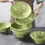 VFZ Chống Phá Vỡ Melamine Mì Bát Hoa Thiện Bát Lớn Súp Nhựa Thực Phẩm Bộ Đồ Ăn Giả Sứ Xanh 7 / 8 / 9 Inch OTE