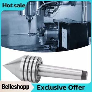 Belleshopp MT2 Live Center HSS Mang Phụ kiện ụ sau 60 độ cho máy tiện CNC