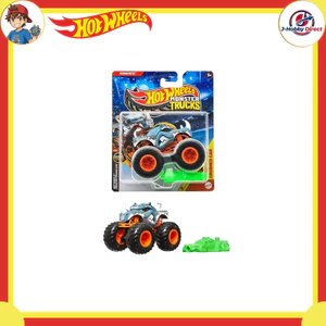 Hot Wheels Monster Truck 1:64 Scale "Rhinomite" Toy Vehicle Mini Car, Ages 3+, Blue — JKP70