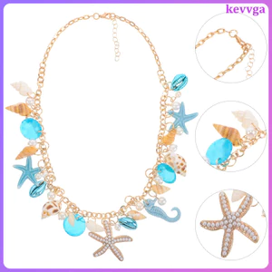 Vỏ Vòng Cổ Mặt Dây Chuyền Trang Sức Bãi Biển Dây Chuyền Nữ Nhiệt Đới Biển Kevga
