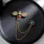 Vintage Động Vật Dễ Thương Ong Kim Loại Dây Xích Thổ Cẩm Người Phù Hợp Với Áo Sơ Mi Pin Nữ Áo Phụ Kiện Trang Sức Quà Tặng [Mina]