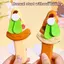 Quạt ép tay cầm tay mùa hè Bánh quy kem Mini Đồ chơi trẻ em Thiết kế dễ thương để sử dụng trong trường dã ngoại ngoài trời [Vn]