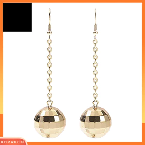 Một thế giới| Thời Trang Nữ Disco Ball Tua Dài Tòn Ten Móc Bông Tai Dự Tiệc Trang Sức