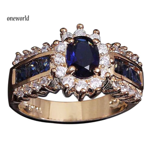 Một thế giới| Phụ Nữ Vintage Cubic Zirconia Kẻ Sọc Ban Nhạc Nhẫn Cưới Trang Sức Tiệc Cưới