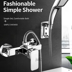 Vòi sen JUIC, Vòi phòng tắm hợp kim Chrome, Vòi bồn tắm nước nóng lạnh có ren G1 / 2 Inch bền bỉ Sử dụng trong gia đình