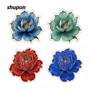 SHUPUN Diatom Ooze Thảm, Thảm hoa mẫu đơn hình đặc biệt chống trượt, Trang trí nội thất sáng tạo Thảm cửa mạ vàng khô nhanh cho phòng khách Phòng ngủ