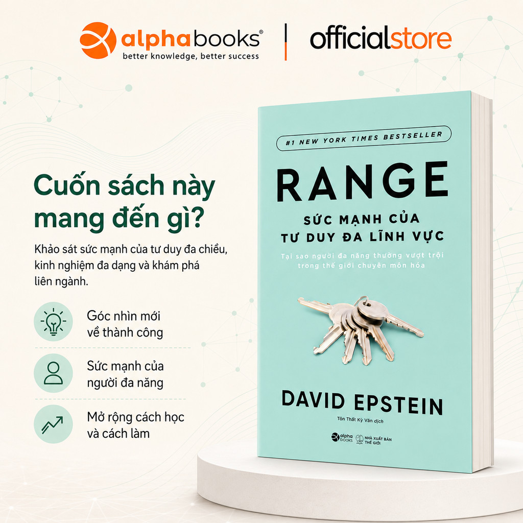 Sách - Range: Sức mạnh của tư duy đa lĩnh vực (Biết rộng để hiểu sâu) (Alpha Books)