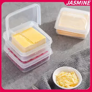 JASMINE 1 Chiếc Flip-top Bơ Blo Phô Mai Lát Hộp Bảo Quản Trong Suốt Tủ Lạnh Di Động Rau Củ Tươi Hộp Đựng JASMINE