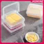 JASMINE 1 Chiếc Flip-top Bơ Blo Phô Mai Lát Hộp Bảo Quản Trong Suốt Tủ Lạnh Di Động Rau Củ Tươi Hộp Đựng JASMINE