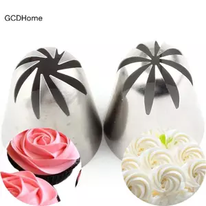 GCDHome 2 Đầu Bánh Ngọt Kem Vòi Phun Kem Đóng Băng Ống Bộ Trang Trí Bánh Cupcake Dụng Cụ Nướng Bánh HOT