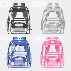 Ba lô du lịch AWNGD, Ba lô trong suốt dung tích lớn, Túi đi học sinh chống thấm nước PVC