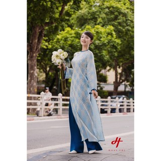 Áo dài cách tân nữ cao cấp, màu sắc nhã nhặn, thiết kế tôn dáng mặc lễ tết, đi tiệc | Áo dài Hoài Thị