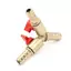 Van bi tắt 3 chiều Tee Brass Y 3 / 8 "Dầu khí nhiên liệu Barb - Pa 60-100 [Vn]
