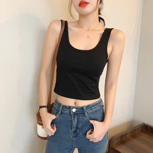 Show Áo Sơ Mi Nhỏ Camisole Nữ Cổ Chữ U Ngắn Dây Nơ Slim-fit Bên Trong Top Quần Áo Nữ GMX9