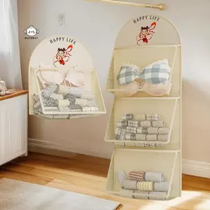 Maybest 2 / 3 Lớp Túi Lưới Bảo Quản Dung Tích Lớn Quần Lót Sos Túi Bảo Quản Tủ Quần Áo Thoáng Khí Có Móc Treo Quần Áo {VN}