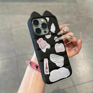 Stickers Gấu Nhỏ Đối với trường hợp iPhone 17pro iphone16/15/14 lỗ lớn 13/12/11 mới