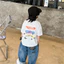 Chứa Cotton Quần Áo Trẻ Em Nam Nữ Áo Thun Tay Ngắn In Hình Hoạt Hình Mùa Hè Trẻ Em Bé Nửa Tay Áo Nhỏ Vừa Trẻ Em DG6K