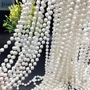 Dây chuyền ngọc trai giả JVSUB, Dây hạt tròn 5m, Đa chức năng 4 / 5 / 6 / 8 / 10mm Dây câu trang trí vòng hoa DIY Trang trí tiệc cưới