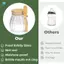 Bình Thủy Tinh Đường Hộp Đựng Có Nắp Tre Và Thìa Cho Cà Phê Thanh Phụ Kiện Nhà Bếp 600ml