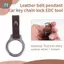 Hợp Kim Titan Móc Khóa Xe Móc Khóa Mặt Dây Da Bò Dây Mặt Dây Chuyền Dụng Cụ Nam Quà Tặng Quà Tặng