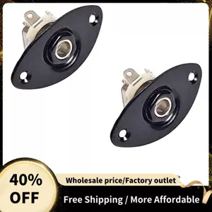 1 / 4Inch Hình Bầu Dục Nhang Đàn Guitar Điện Jack Đĩa Đầu Ra Ổ Cắm Jackplate, 2 Gói