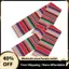 2 Gói 14 By 84 Inch Mexico Table Runner 14 x 84 Inch Tiệc Mexico Trang Trí Đám Cưới Viền Cotton Serape Chăn Bàn Á Quân (Đỏ