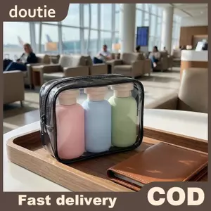 Doutie Chai du lịch mềm có thể tái sử dụng Ống bóp cầm tay Thiết kế chống rò rỉ cho dầu gội Lotion Hoàn hảo để mang theo chuyến bay và chuyến đi VN
