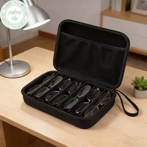 Hộp đựng kính có thể điều chỉnh 6 / 7 ngăn PUSKY | Hộp đựng kính cầm tay và lưu trữ du lịch Ra Hộp lưu trữ đa chức năng VN