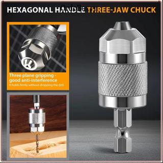 Bộ chuyển đổi Chuck khoan ORDOBOX, Chuck thay đổi nhanh tự tăng cường 1 / 4 Inch, Tay cầm lục giác 1,5-6,5mm Chuôi lục giác 3 chân Chuck Gia công kim loại