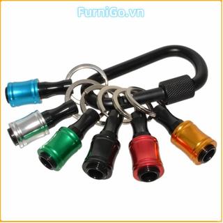 FURNIGO 6 chiếc Giá đỡ đầu tuốc nơ vít, 6 chiếc Chân lục giác Móc chìa khóa Bộ chuyển đổi mũi khoan, Dụng cụ cầm tay cầm tay có trọng lượng nhẹ di động ngoài trời